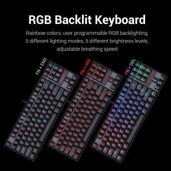 Redragon K552 - RGB - 1 Kumara Mechanical Gaming Keyboard