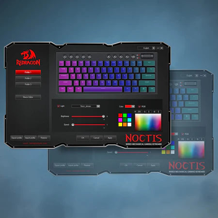 Redragon K632 PRO HORUS MINI  60% Wireless RGB Mechanical Keyboard, Bluetooth/2.4Ghz/Wired Tri-Mode Ultra-Thin Low Profile Gaming Keyboard w/No-Lag Connection, Dedicated Media Control & Linear Red Switch