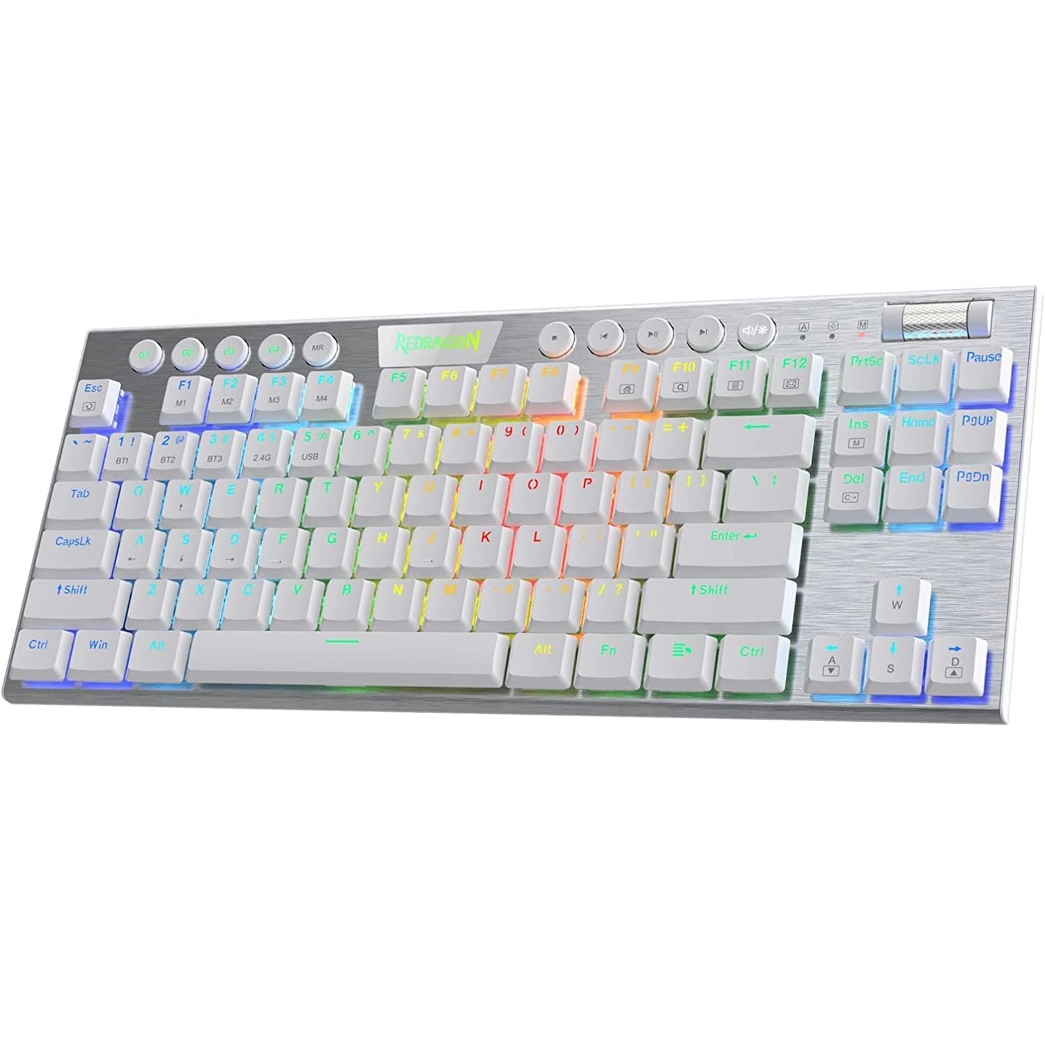 Redragon K621 White Horus TKL Wireless RGB Mechanical Keyboard